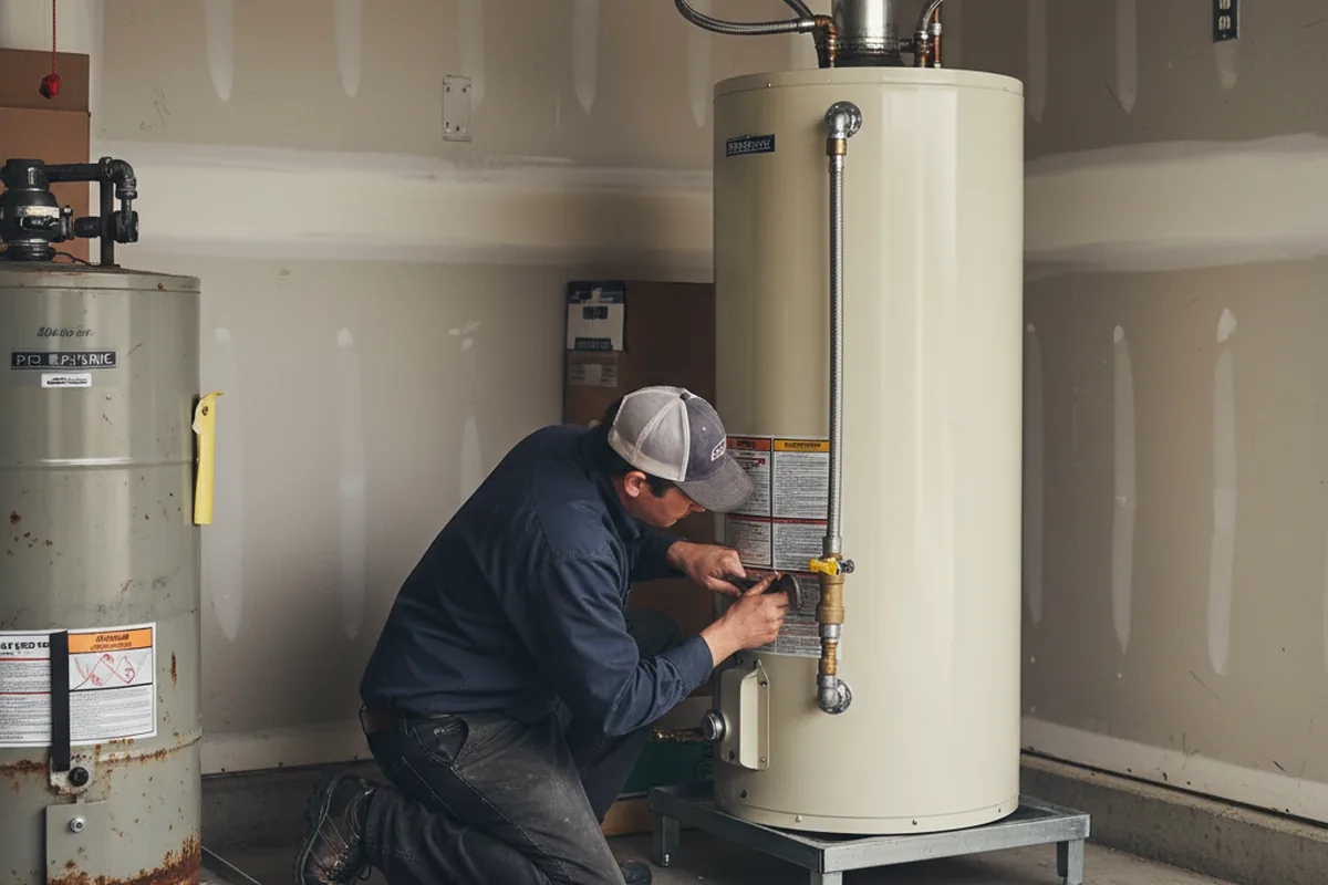 Water heater and shutoff valve replacement in Folsom