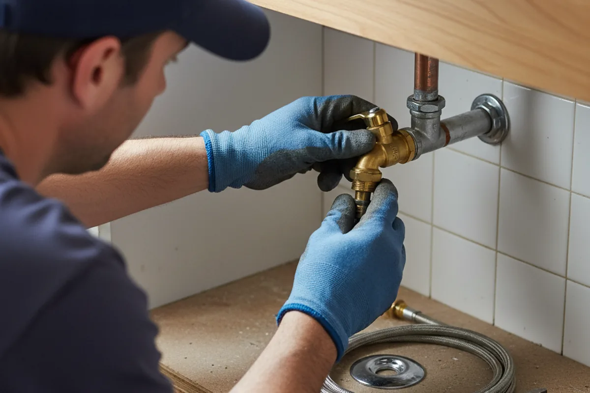 Shutoff valve and fitting work during Well Pump Repair in Folsom